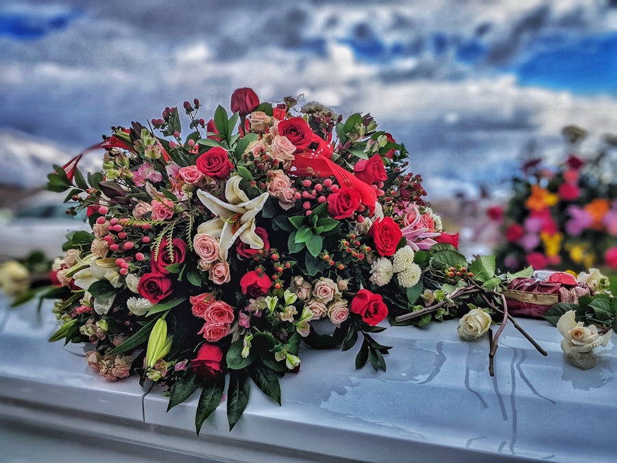 Bouquet blanc recueillement